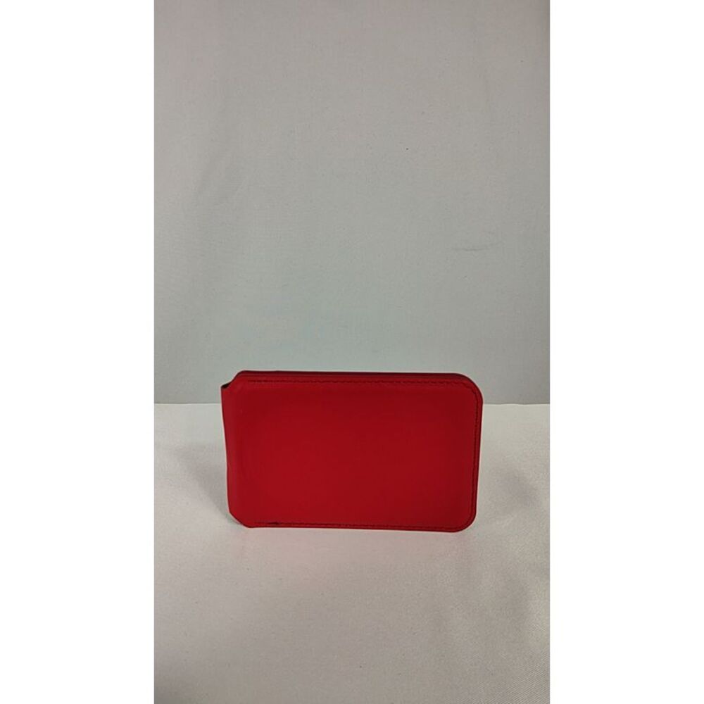 Quince Men Leather Magsafe Wallet & Phone Stand Red OS